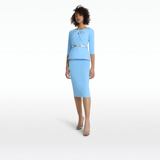 Rildanna Vista Midi Dress With Embroidered Belt