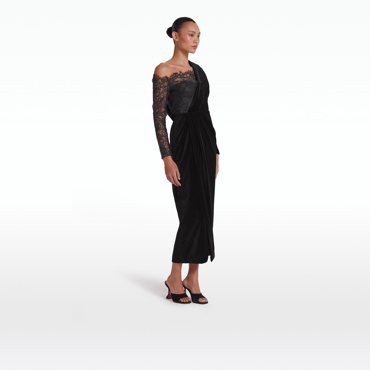 Ruth Black Midi Dress