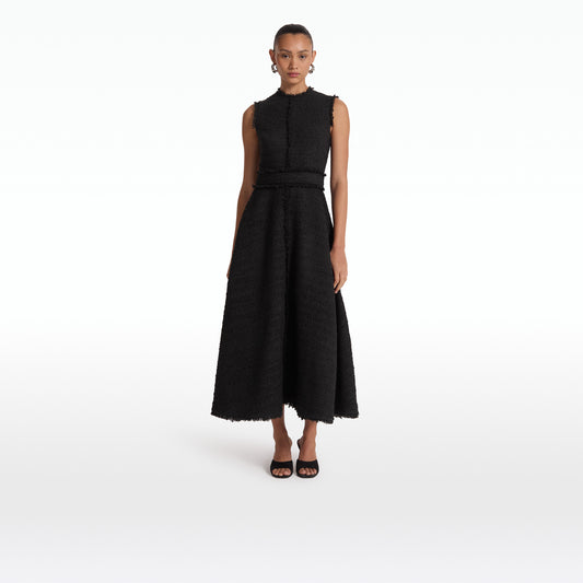 Mary Black Midi Dress