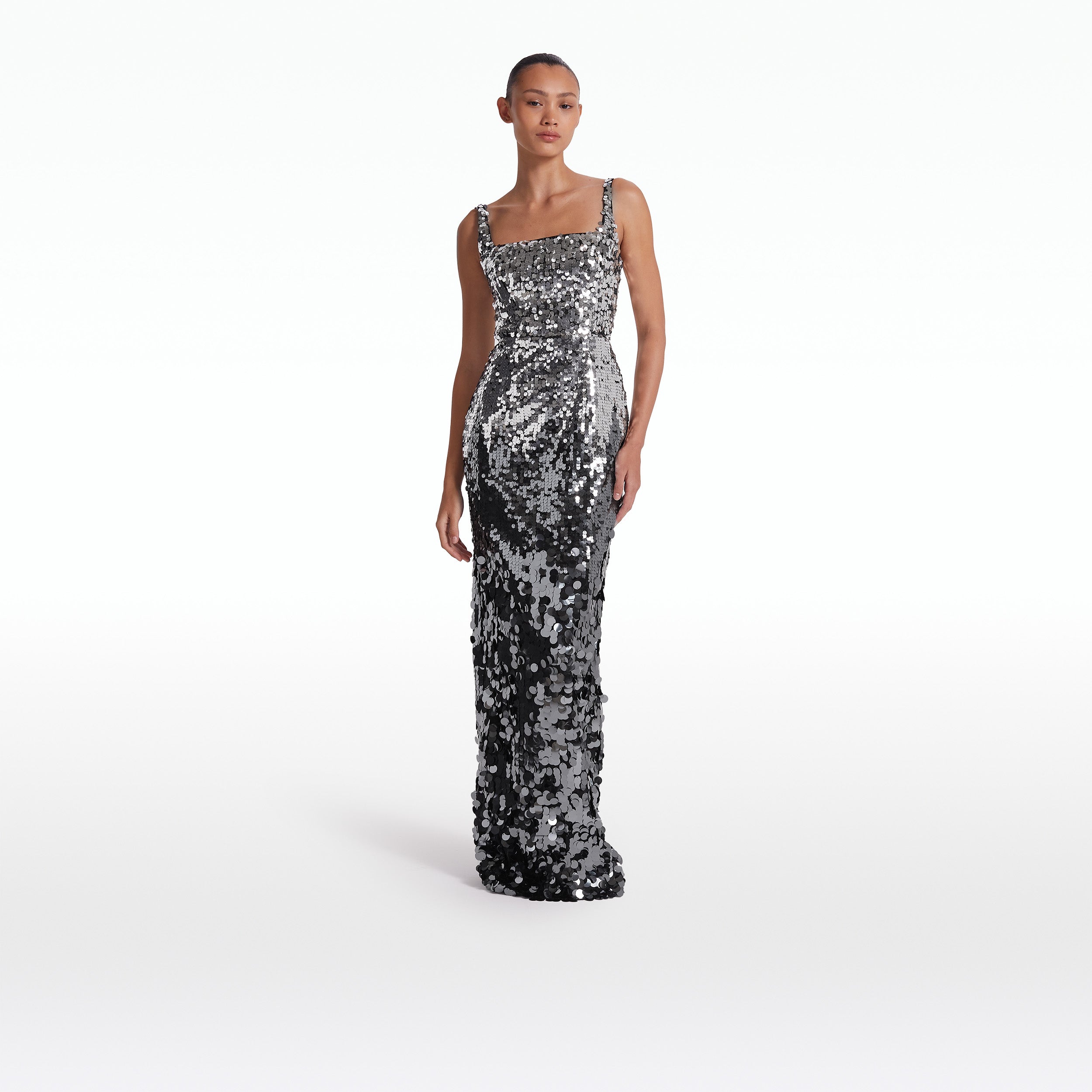 Kristena Gunmetal Long Dress