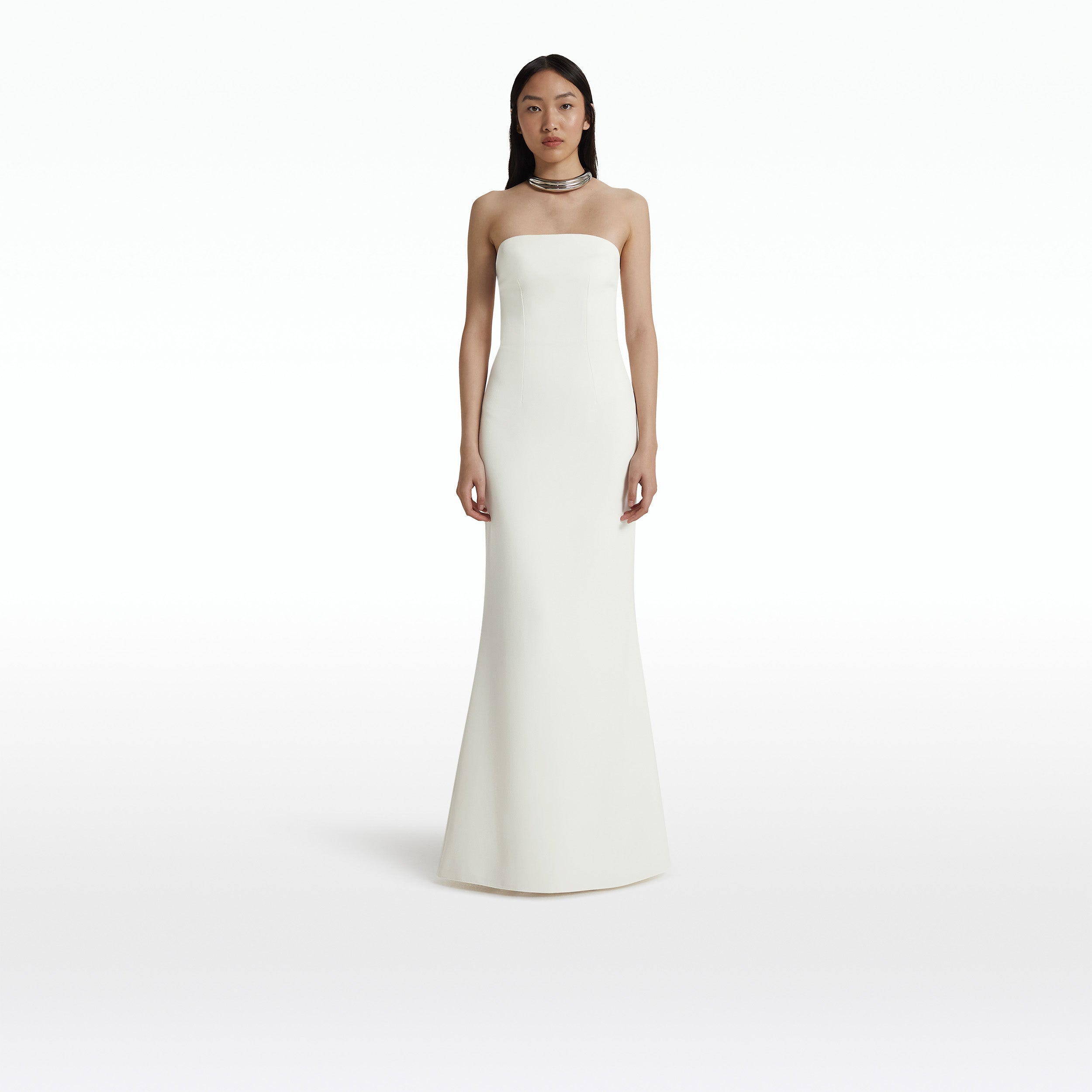 Soshin Ivory Strapless Dress