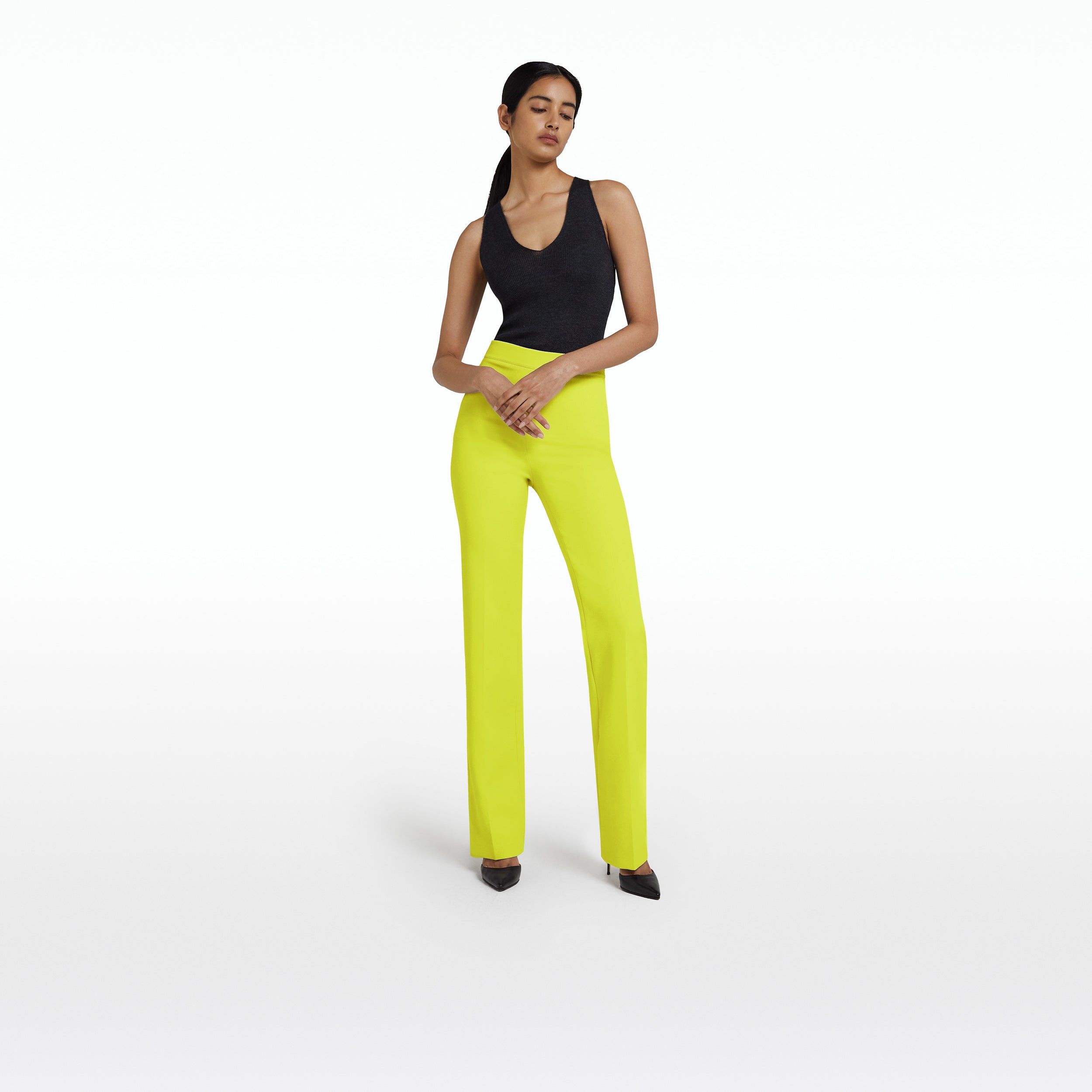 Alice and olivia yellow sales pants