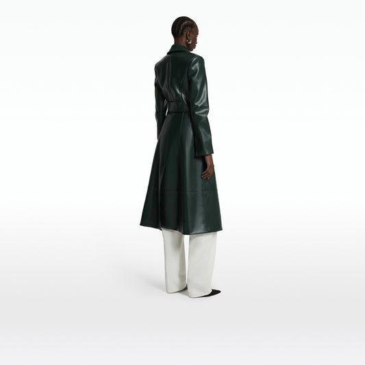 Willow Darkest Spruce Vegan Leather Coat