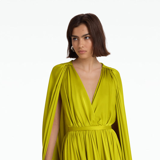 Bianca Chartreuse Long Dress