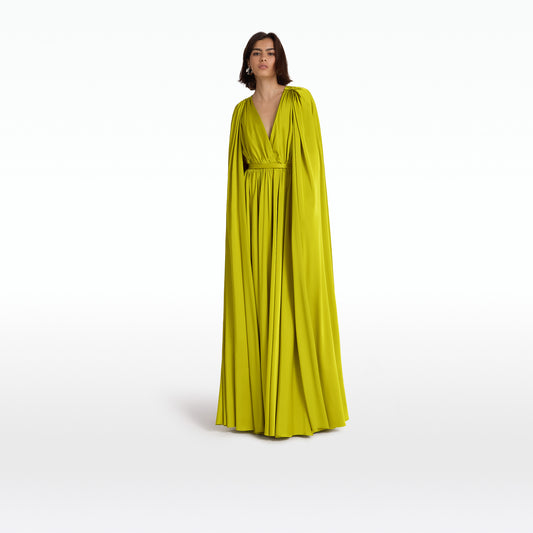 Bianca Chartreuse Long Dress