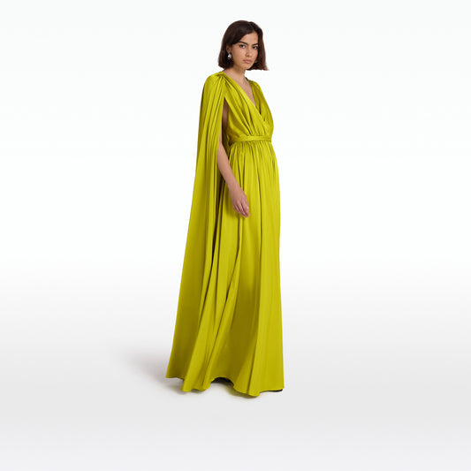 Bianca Chartreuse Long Dress