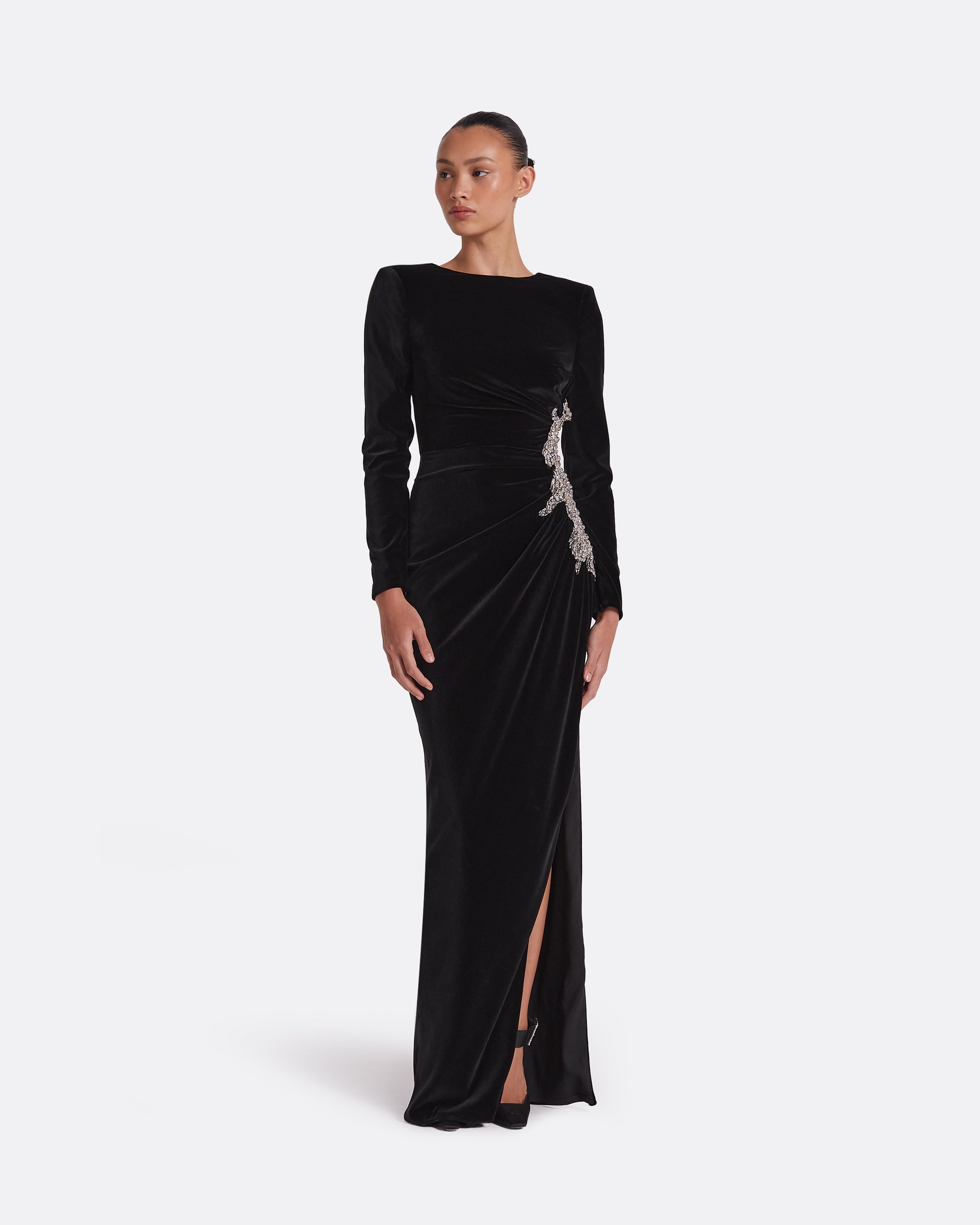 Nonna Black Long Dress