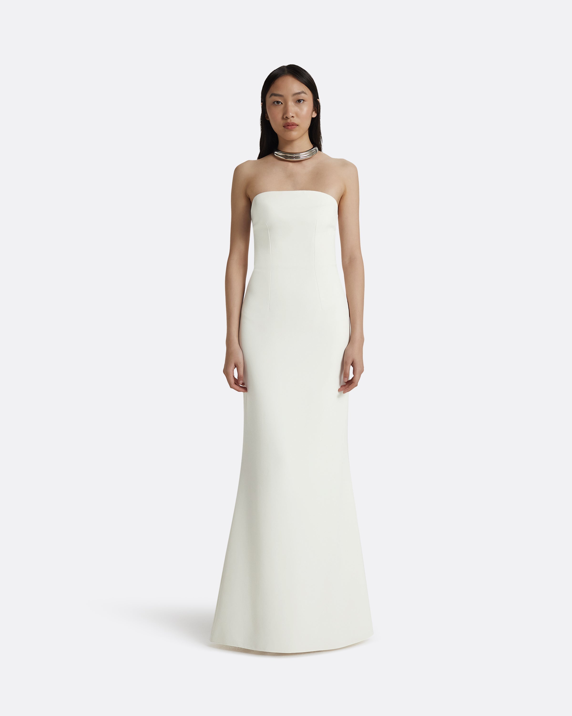 Soshin Ivory Strapless Dress