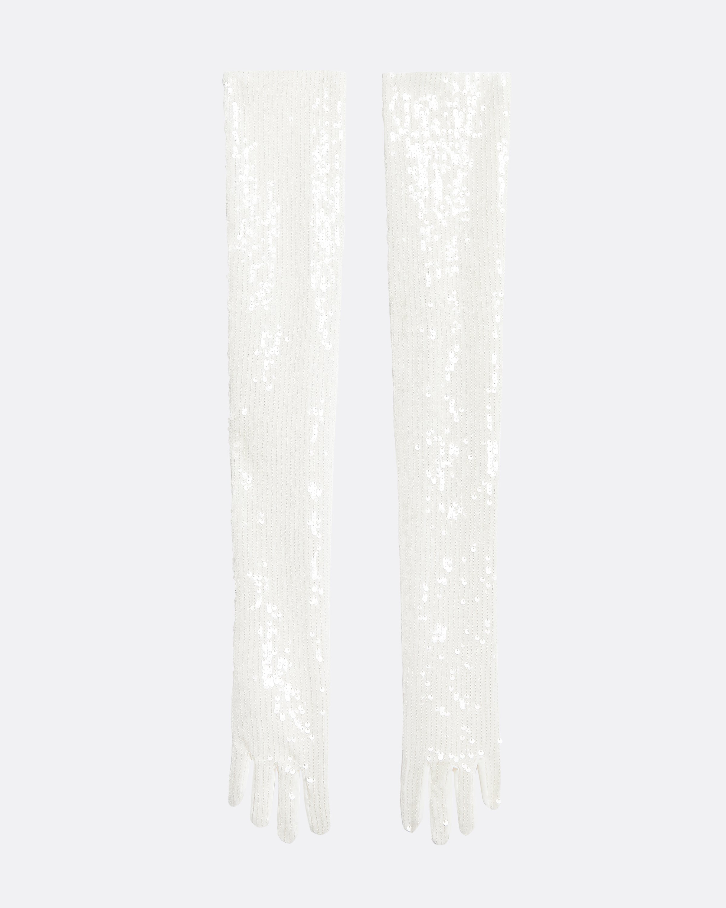 Antonia Ivory Sequins Gloves