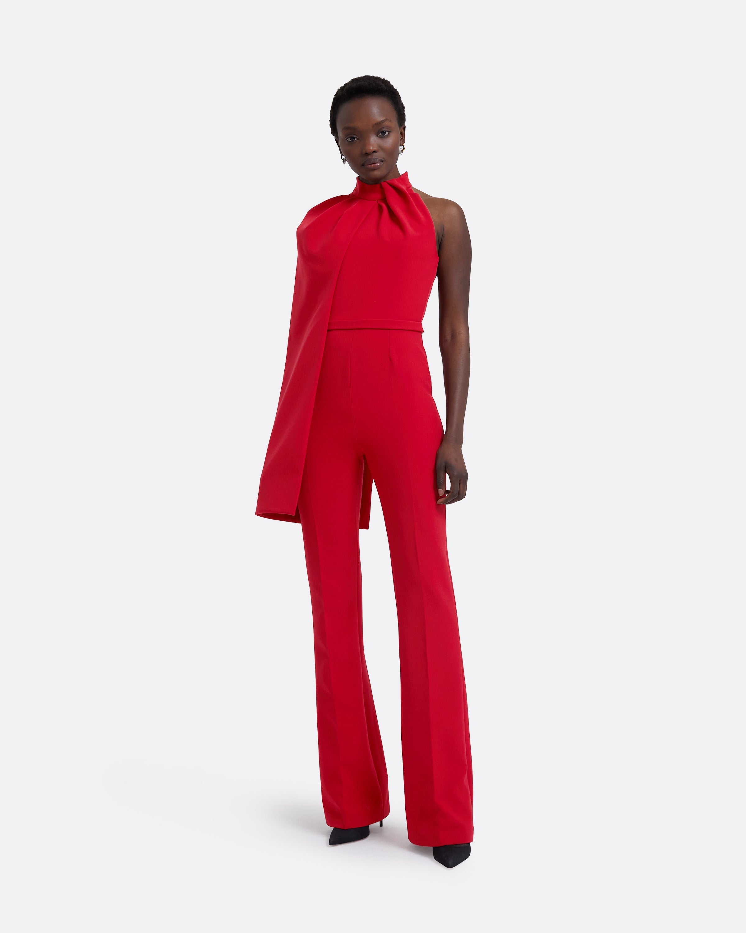 Jaime Crimson Red Jumpsuit Safiyaa London