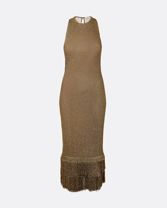 Deidre Gold Knit Dress