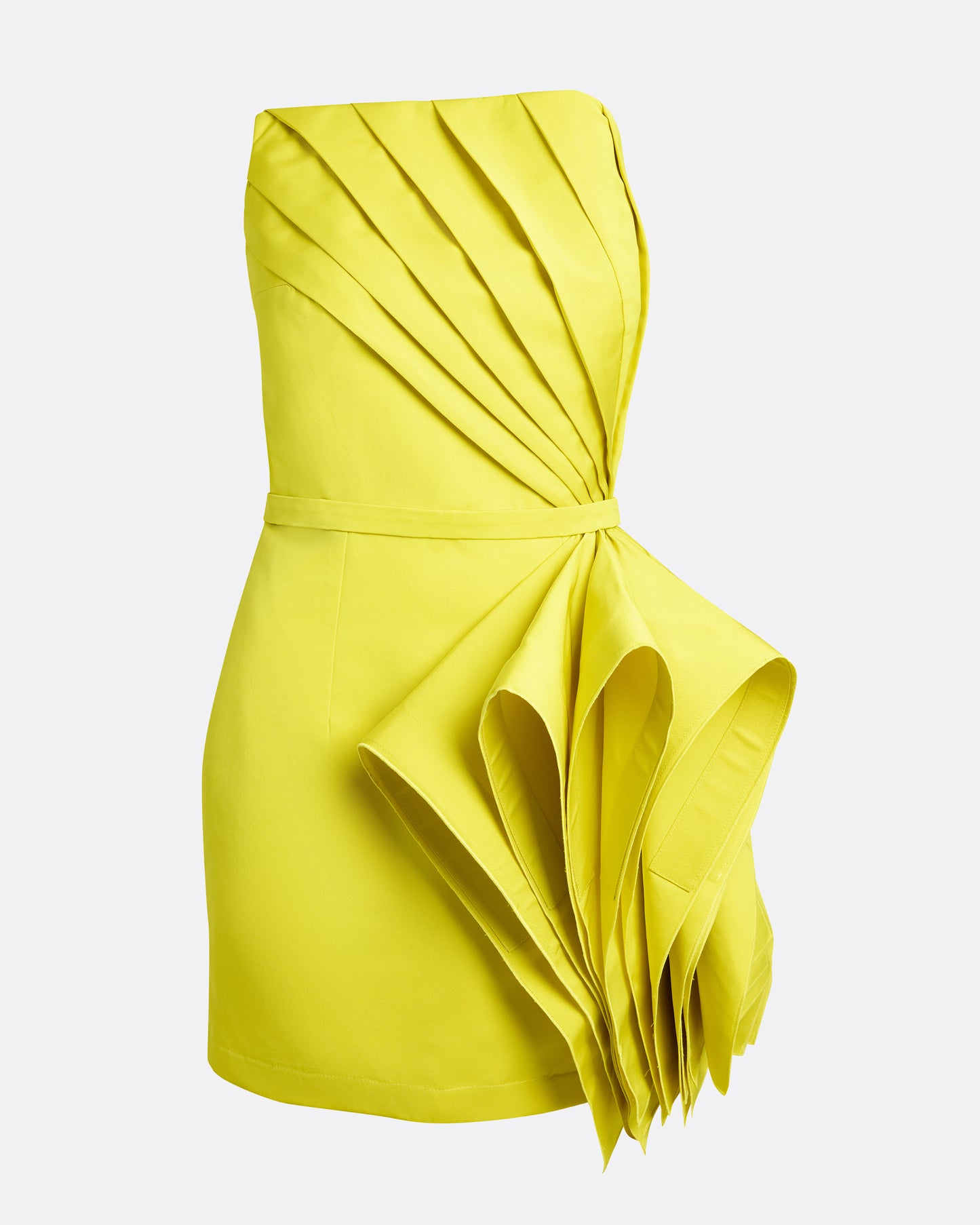 Belgin Short Dress in Chartreuse