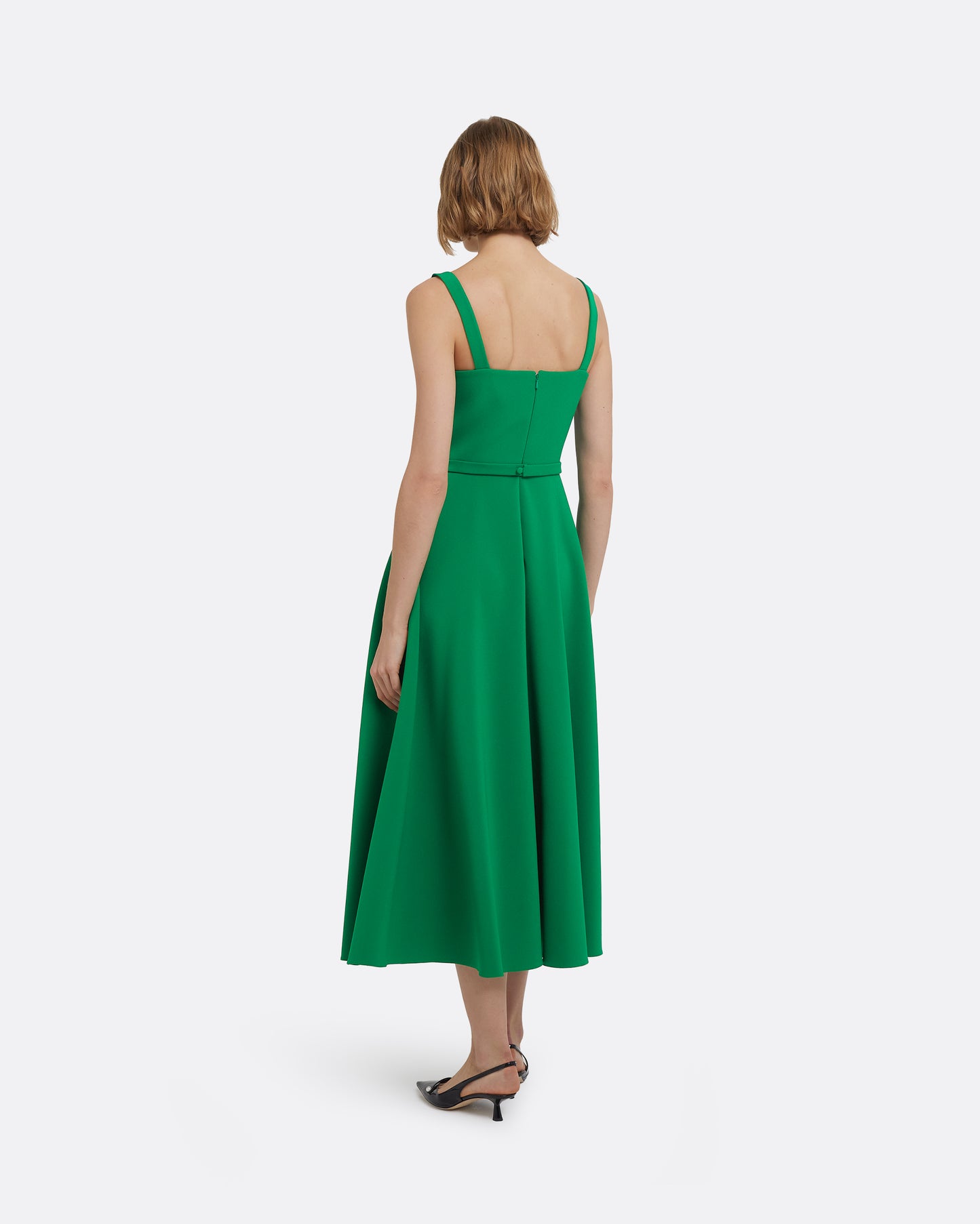 Ginny Midi Dress in Jewel Green