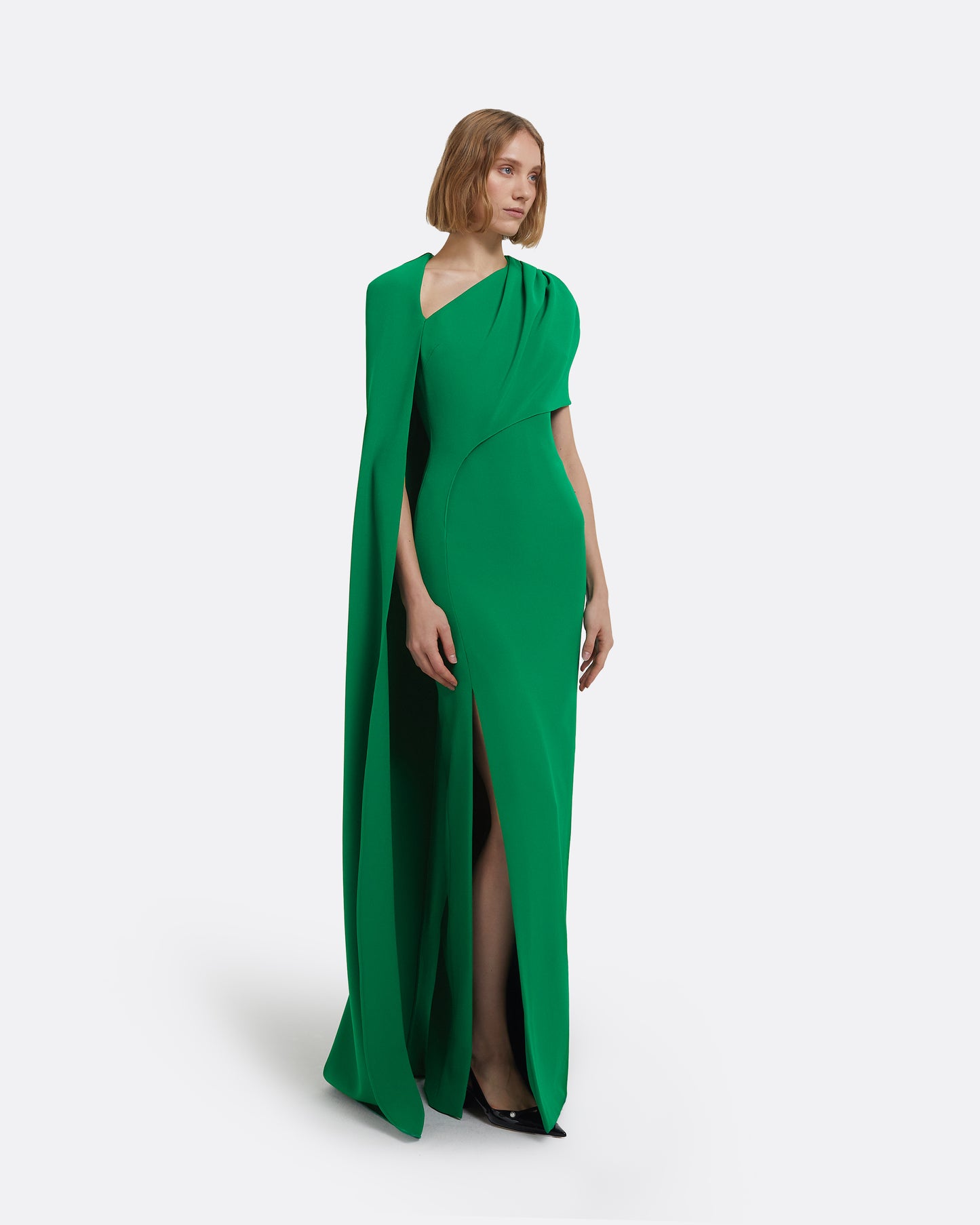 Contessa Long Dress in Jewel Green