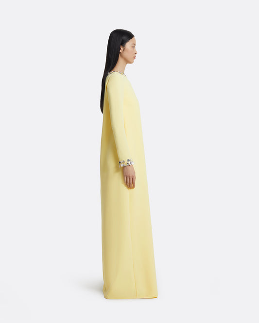 Naimal Pale Yellow Long Dress