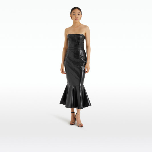 Hensley Black Midi Dress