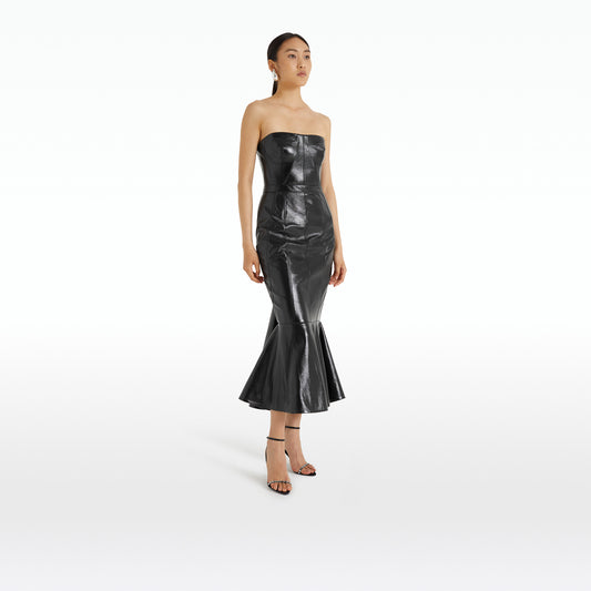 Hensley Black Midi Dress