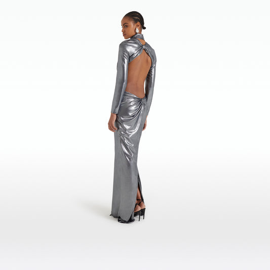 Marlowe Gunmetal Long Dress