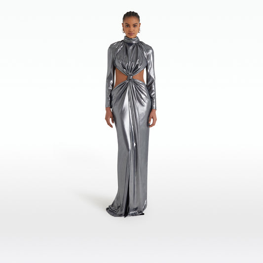 Marlowe Gunmetal Long Dress