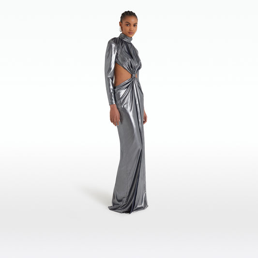 Marlowe Gunmetal Long Dress