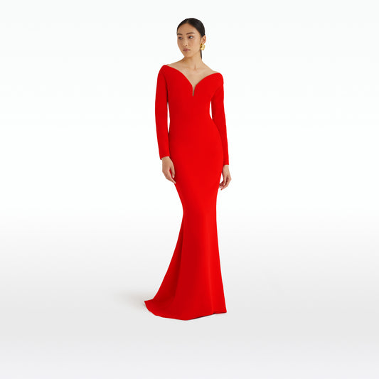 Wilson Cherry Red Long Dress