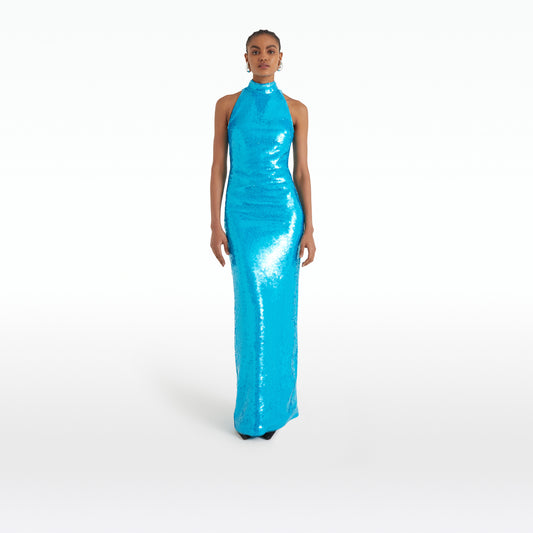 Viba Aquamarine Long Dress