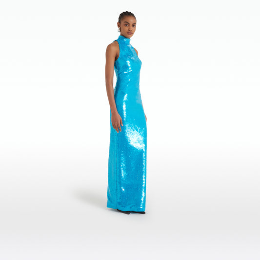 Viba Aquamarine Long Dress