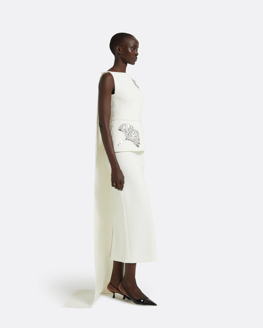 Cemile Ivory Midi Dress