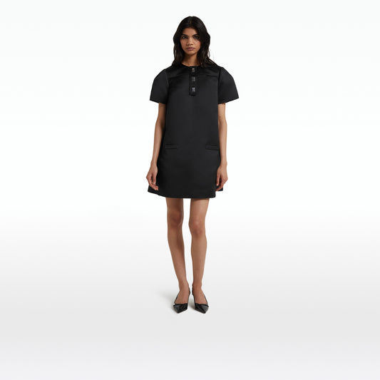 Damla Black Short Dress