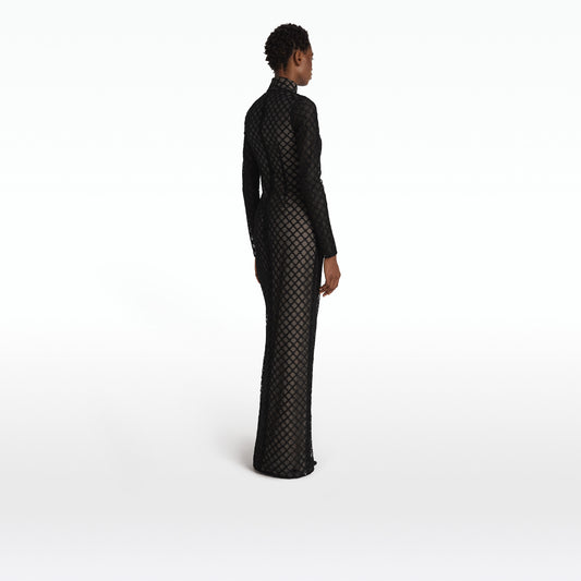 Adan Black Long Dress