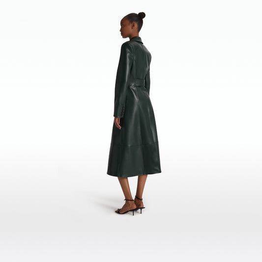 Willow Darkest Spruce Vegan Leather Coat