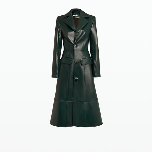 Willow Darkest Spruce Vegan Leather Coat