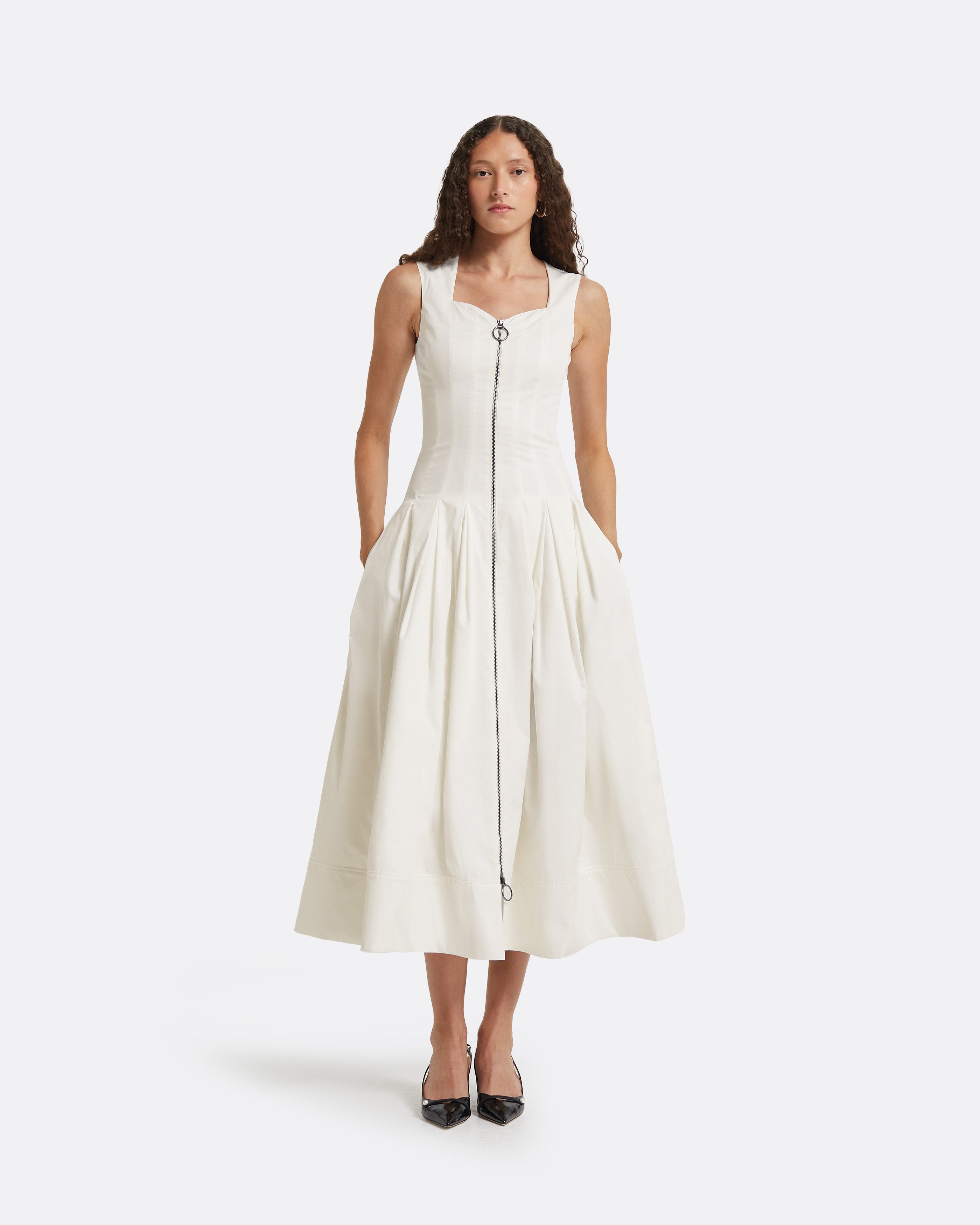 Marilyn Ivory Midi Dress