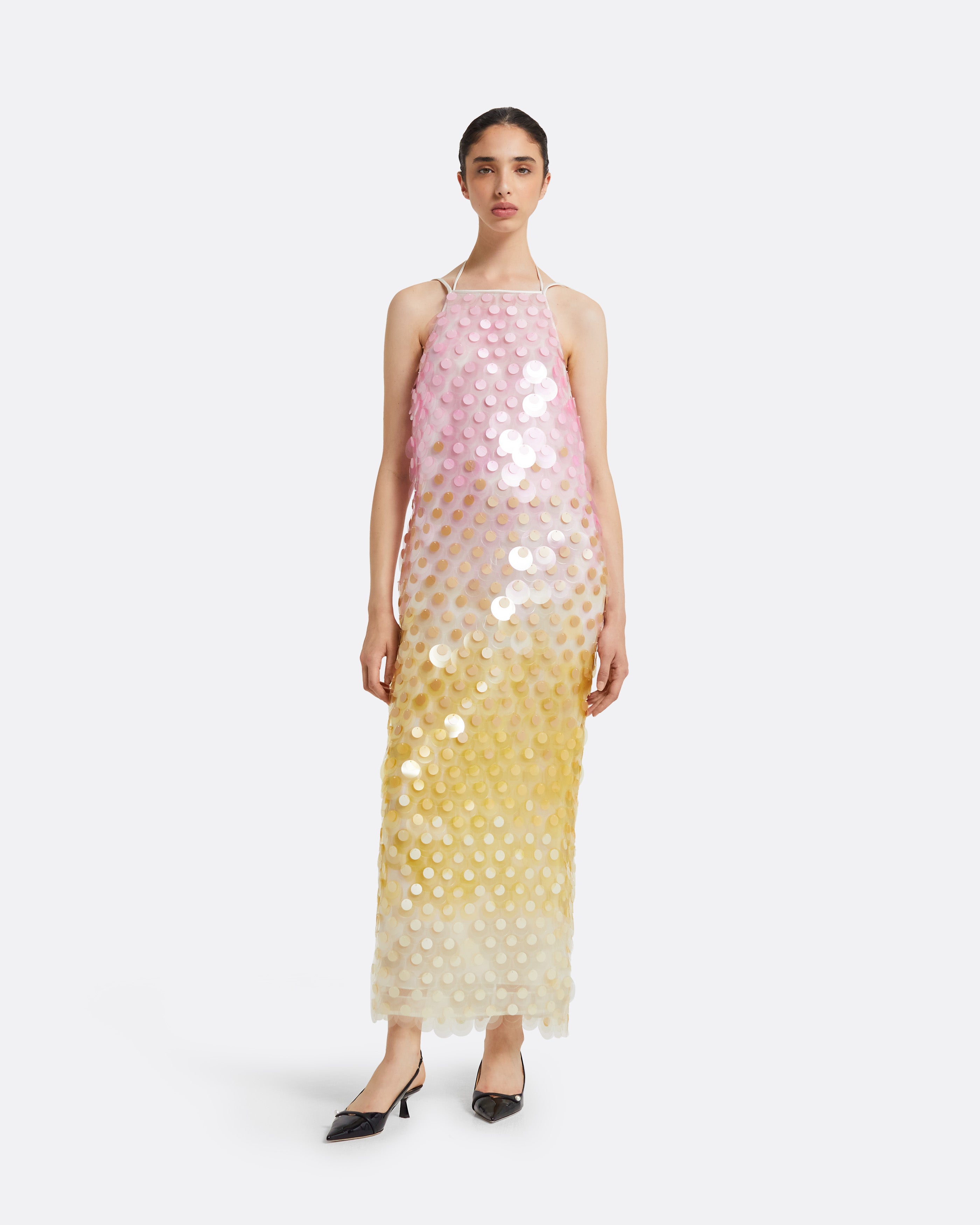 Chloe Multi-Pastels Midi Dress