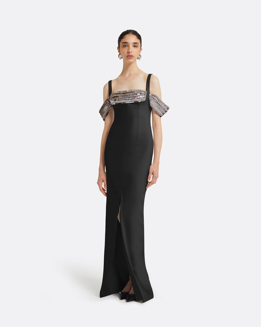 Dilek Black Long Dress