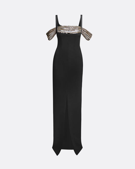 Dilek Black Long Dress