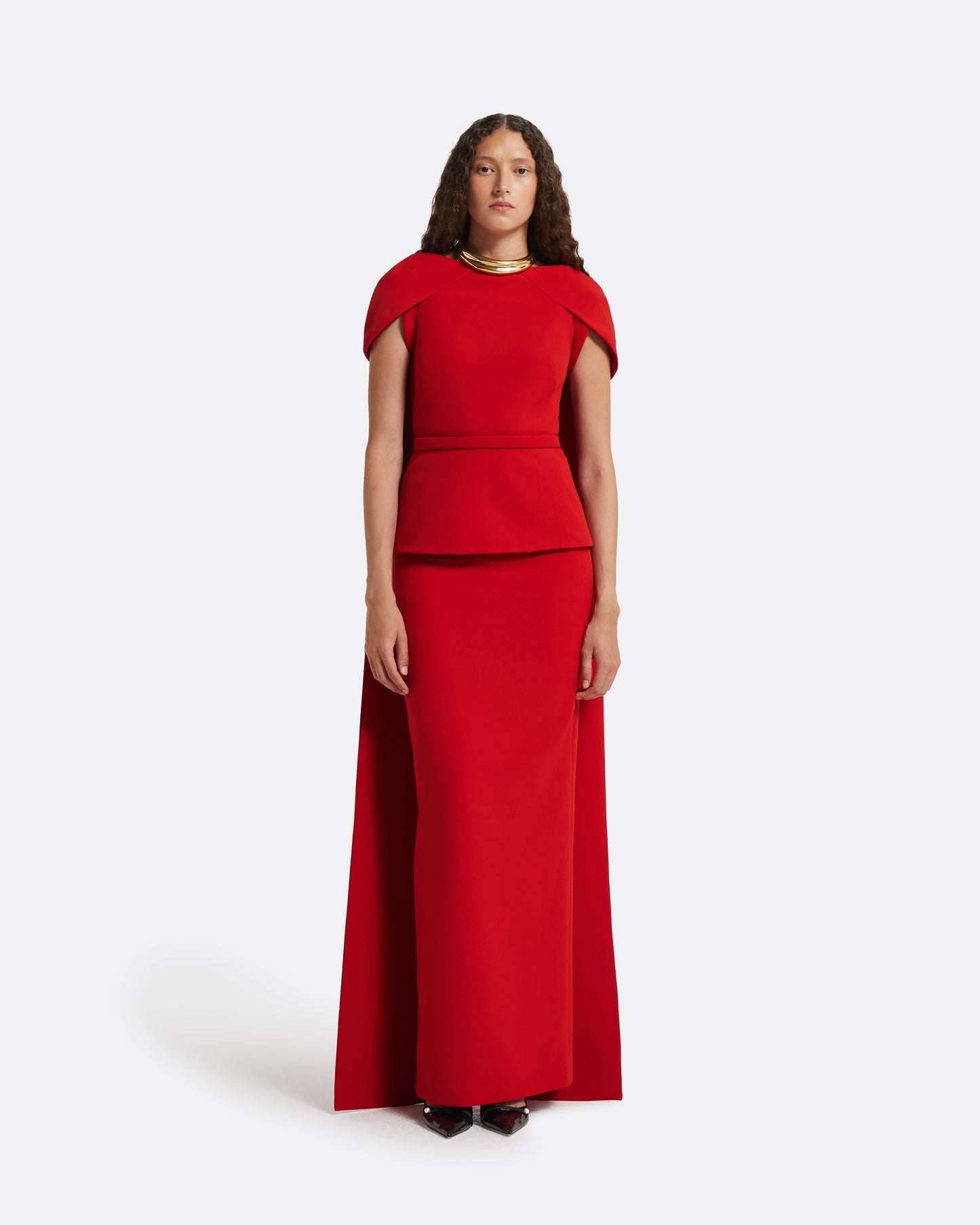 Erkin Dazzling Red Long Dress