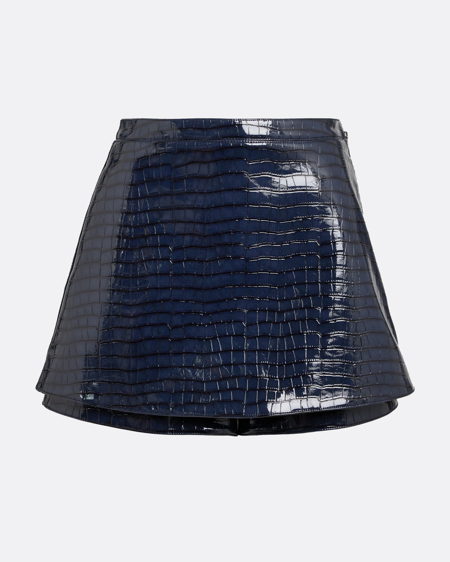 Matilda Navy Croc Skirt