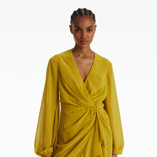 Prova Chartreuse Midi Dress