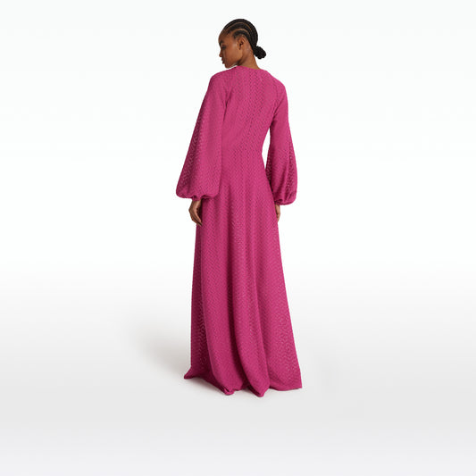 Jacquis Magenta Long Dress