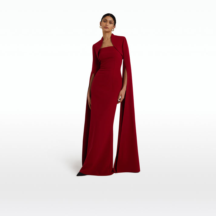 Amari Azalea Red Bolero With Soshin Dress – Safiyaa London
