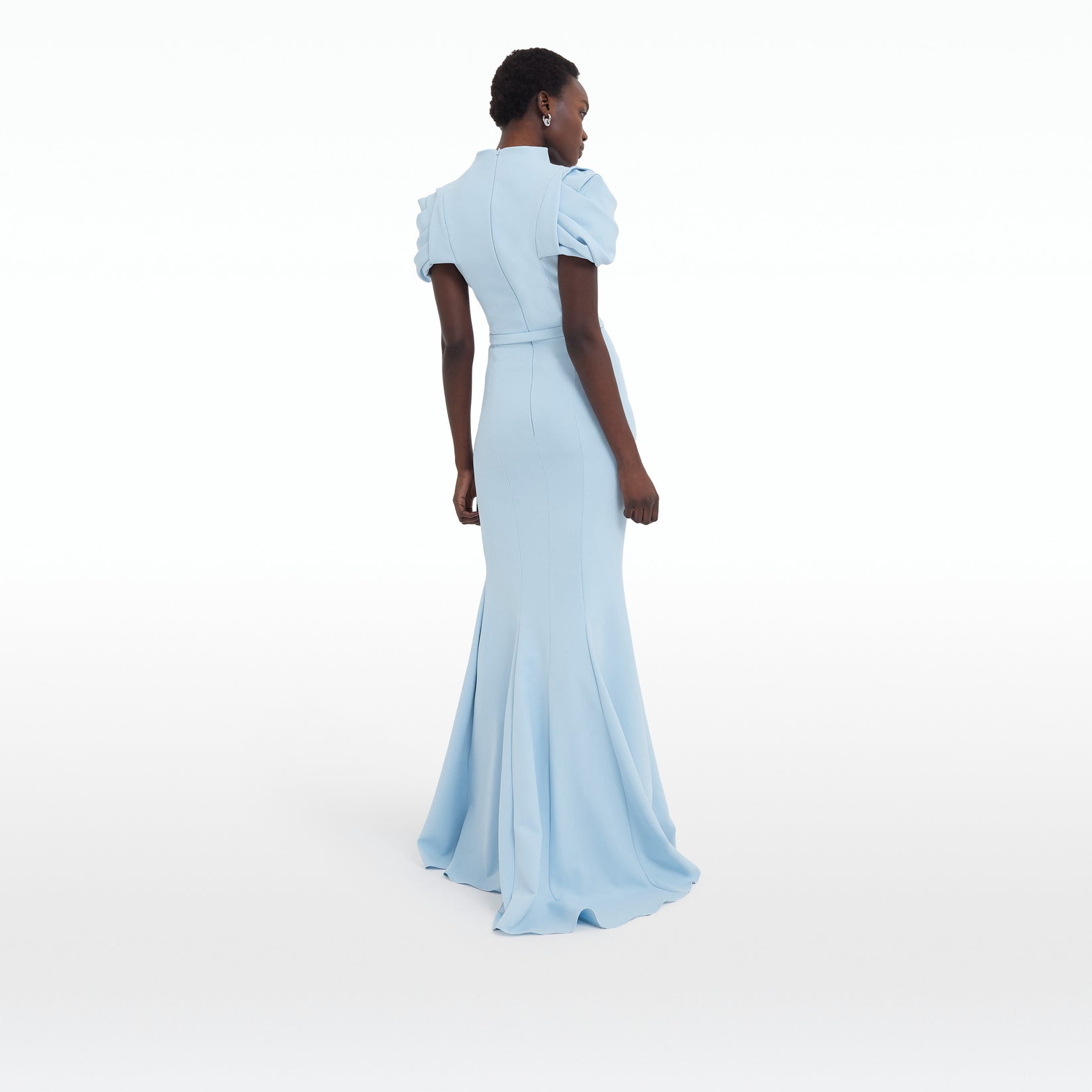Logan Pale Blue Long Dress – Safiyaa London